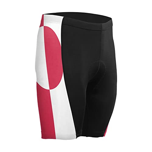 Greenland Flag Men's Bike Shorts Padded Cycling Bicycle Biking Shorts Tight Multicolor