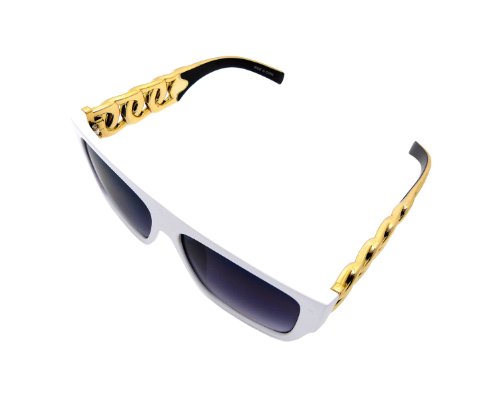 NYFASHION101 Unisex Celebrity Style Thick Chain Look Acrylic Sunglasses4