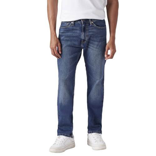 Image of Men's 505 Blue Straight fit mid Rise Jeans