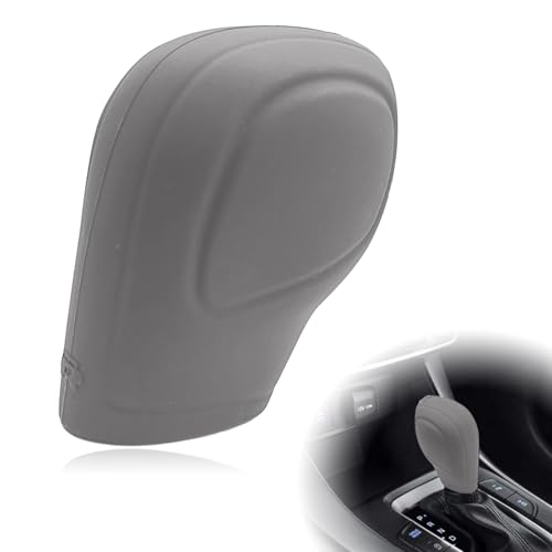 ABOTHGD Automotive Universal Silicone Car Gear Shift Knob Cover, Anti-Slip Protector Comfortable Handle Cover, for Automatic Shift Interior Accessories Fit Most Cars (Black/Apricot/Grey)