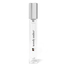 Just Juice Woody Amber - Mini Travel Perfume for Women and Men - Vanilla Perfume with Clove, Tonka Bean, Bonfire Smoke Notes - 0.33 oz