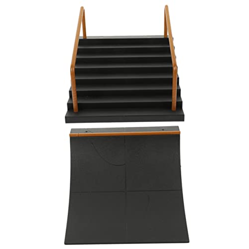 Kisangel 2Pcs Finger Skateboard Ramp Obstacle Kit for Enhances Coordination Imagination Design for Endless Fun