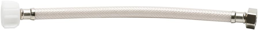 Fluidmaster B4TV12 Toilet Connector, Reinforced Vinyl - 1/2 F.I.P. Thread x 7/8 Female Ballcock Thread, 12-Inch Length