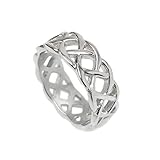 Loralyn Designs Mens Silver Braided Stainless Steel Celtic Knot Band Ring Love Wedding Non Tarnish (Size 11)