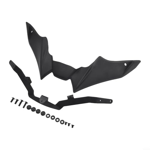 Motorrad-Sportspoiler, aerodynamischer Flügelabweiser für MT-09 SP 2021–2023 Modelle, schwarze Kohlefaser, ABS, fester Flügel, Frontausfall (schwarz)