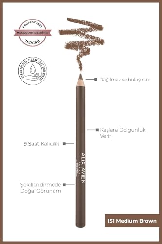 151 Medium Brown Uzun Süre Kalıcı, Belirginleştirici ve Şekillendirici Kaş Kalemi