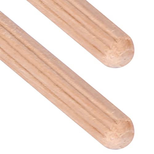 50 Stück Holzdübelstifte, Hartholz-Basteldübel, Holzdübel für Schrankschubladen, Rund Geriffelte Holzdübelstangen(M6*50)