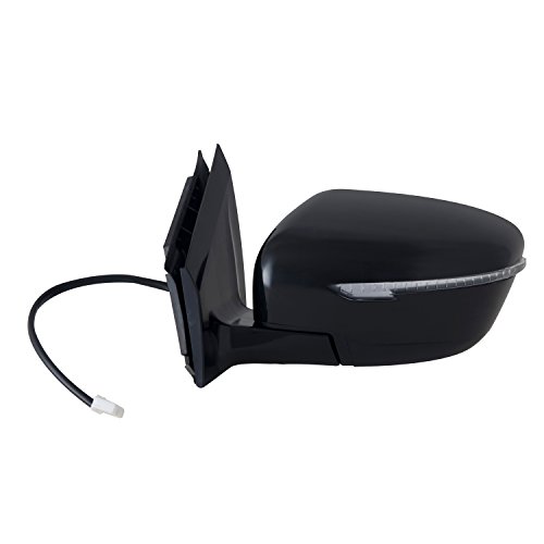 Fit System Driver Side Mirror for Nissan Murano, Black, PTM Cover, w/Turn Signal, Foldaway, w/o CCD Camera, Power
