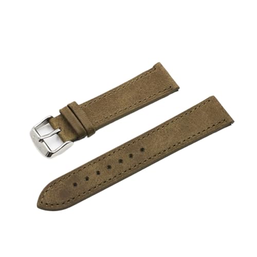 Bracelet de montre YINGO en cuir véritable marron 24mm pour remplacer un accessoire usé d'homme