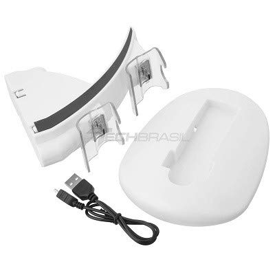 Carregador Duplo P/ 2 Controle Xbox One Base Suporte Branco