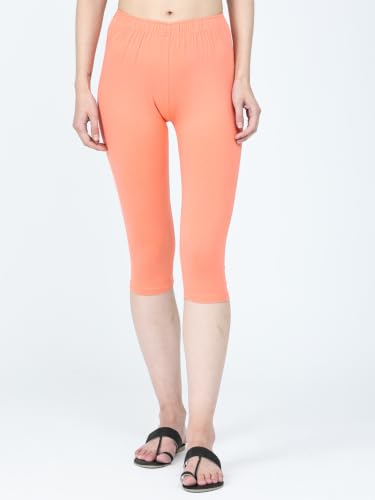 Image of Robinbosky Premium Stretchable Cotton Capri Legging for Women | Suitable for Formal wear & Casual wear | High-End Elastic Makes. The Leggings Squat Proof and Durable for Travel, Yoga, & Workout.