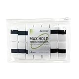 AOXEQUIP12PACK Tennis Racket Grip Tape, Racket Grip Tape, Tennis Wrap Grip Tape,Grip Tape for Handles Fits Tennis/Badminton/Squash Rackets (White)