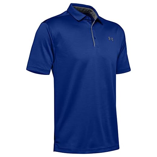 Under Armour Herr Tech lätt och andningsbar pikétröja för män, bekväm kortärmad pikétröja (paket med 1)