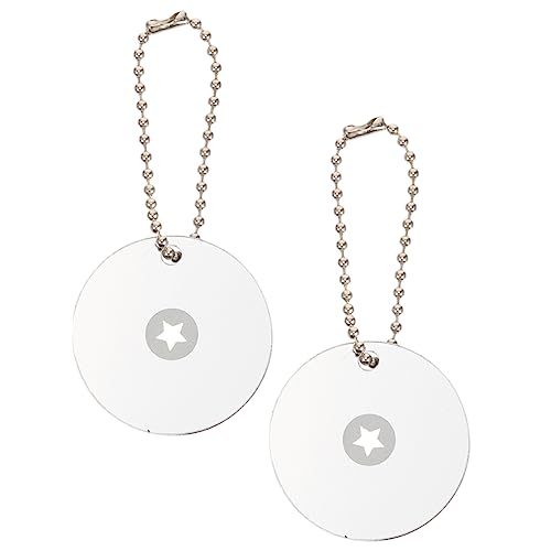 Kisangel Portable Emergency Mirror Fire Starter 2pcs Survival Signal Mirror for Outdoor Use