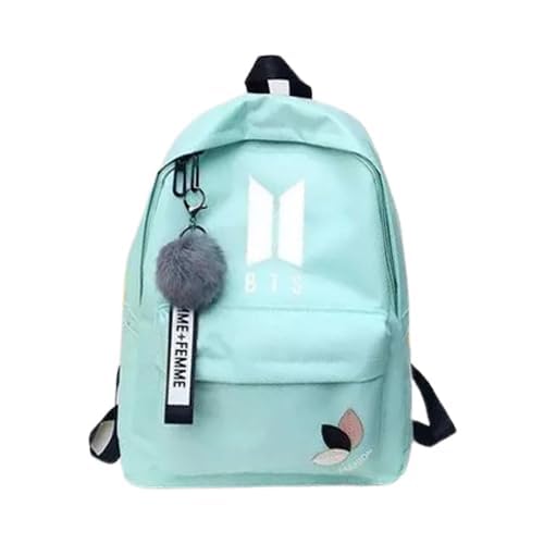 Image of BTS Backpack for Girls | K-Pop School Bag with Trendy Design & Keychain | Waterproof Lightweight Travel & College Women Backpacks for Teens | Shoulder Bags | Gift For Girls