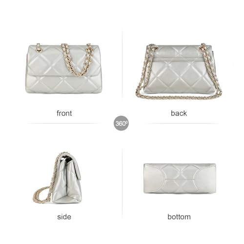 Image of Gladdon Quilted Crossbody Purses for Women Small Ladies Shoulder Bags with Chain Trendy Clutch Purse Cute Designer Bag