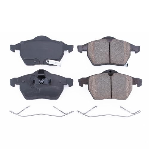 Image of PowerStop Front Brake Pads for Saab 9-3 1999-03 |9-5 1999-05 |Saturn L100 2001-02 |L200 2001-03 |L300 2001-05 |Saturn LS 2000 - Z17 Ceramic Brake Pads with Installation Hardware, 17-819