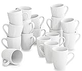 MALACASA, Serie Elisa, 18 teilig Becher Set Porzellan Kaffeebecher Kaffeetasse