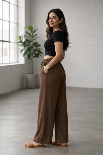 Image of Women Linen Cotton Pants