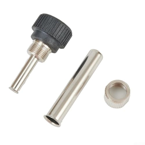 Bebykilemi Estación de soldadura 936 de hierro incluye tuerca de enchufe y conector eléctrico de punta de madera, carcasa de acero inoxidable con mango de repuesto resistente al calor para montaje