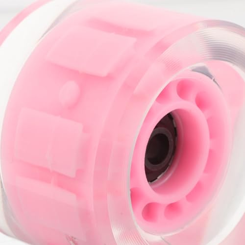 Roues de longboard lumineuses rose 70mm Healvian pour skateboard