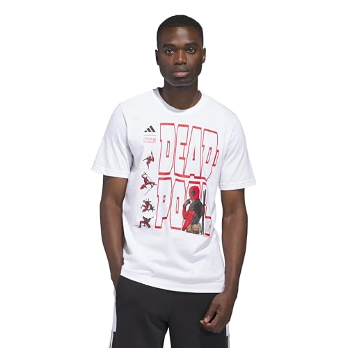 T-Shirt Adidas Marvel Deadpool blanc taille L vêtement manga et comics