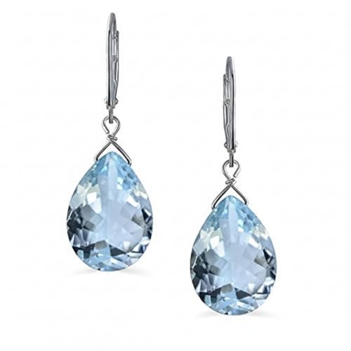 Boucles d'oreilles poire pendantes levier argent 925 pour femme