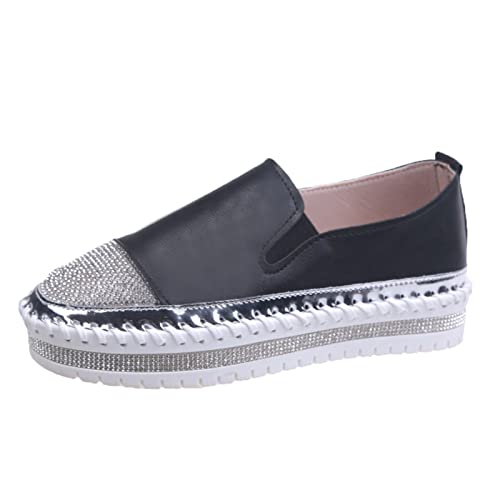 Mocassin cuir femme d'été à plateforme élégant pour pieds larges