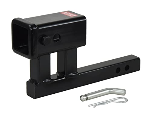 REYSUN 864125 1-1/4 to 2 Hitch Adapter with 4-1/4 Rise/Drop Hitch 3 500lbs G.T.W Hitch Pin and Clip Included