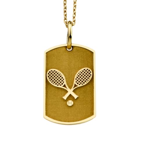Collier raquette de tennis en argent plaqué or LKBEADS