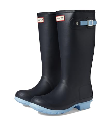 Hunter Girl's Original Insulated Boot (Little Kid/Big Kid) Navy/Blue Frost/White Willow 13 Little Kid M