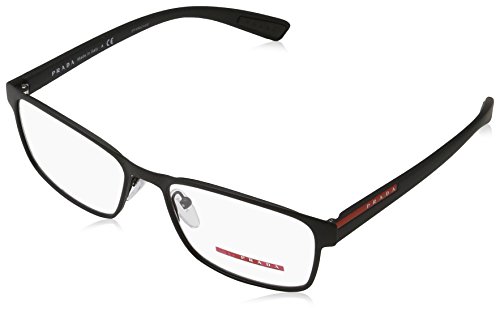 Prada Linea Rossa Men's PS 50GV Eyeglasses Black Rubber 55mm