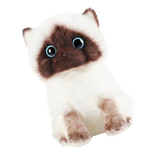 Peluche chat siamois Mikikit, doudou animal pour enfant