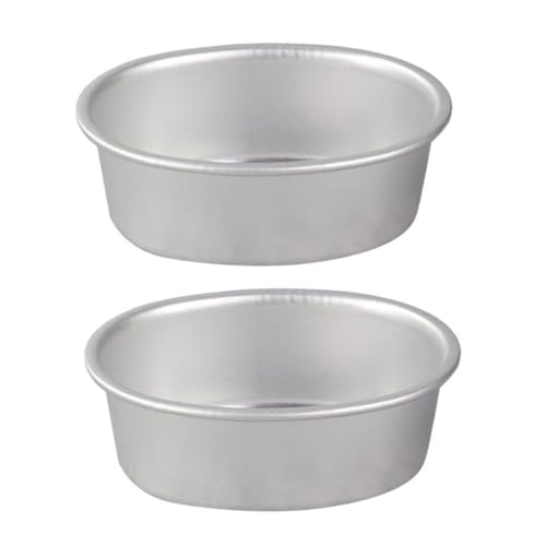 SHINEOFI Juego de 2 Moldes Ovalados para Tarta de Queso de Aleación de Aluminio Reutilizables y Fáciles de Desmoldar Aptos para Hornear Pasteles Pudines y Gelatinas Horno Doméstico
