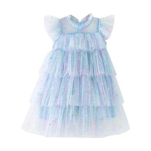Vestido de tutú sin mangas con estrellas arco iris para niñas