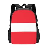 PHAYAH Austrian Flag Pattern Casual Laptop Backpack For Men And Women For Boys And Girls Lightweight Back Pack