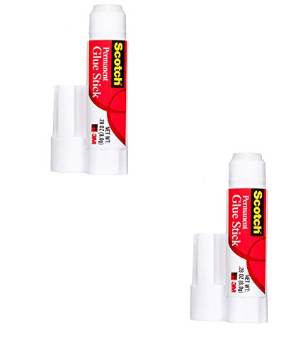 Scotch MMM600824S Permanent Glue Stick (Pack of 24), Clear (2-Pack)