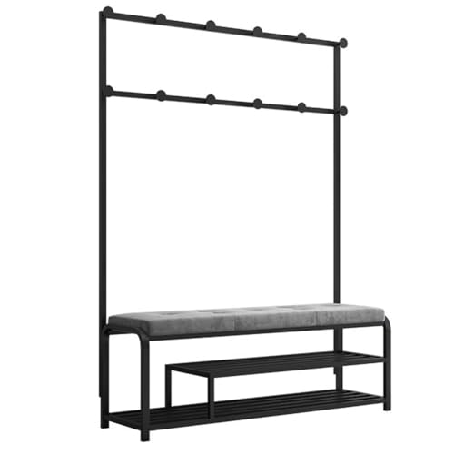 Porte-manteau d'entrée avec assise pour simplifier l'organisation du salon