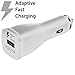 Adaptive Quick Charge Car (2Pack) Kit Compatible with Microsoft Surface Duo Full 15 Watts Plus USB Type-C Cable 4ft/1.2M Cable Charges 50-80% Faster!