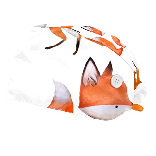 Chapeaux de travail motif renard pour la cuisine et l'atelier | Casquettes mixtes tout confort