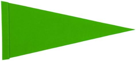 6 ft. Solid Neon Green Pennant Safety Flag with 1/4" White Pole and Mounting Hardware