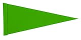 6 ft. ATV Solid Neon Green Pennant Safety Flag with 5/16 White Pole and Mounting Hardware