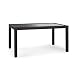 Produktbild blumfeldt Peniche Gartentisch (150 x 90 cm Tischfläche, für 6 Personen, Materialien: Polyrattan/Aluminium/Glas, Witterungsbeständig, Rattanoptik) schwarz