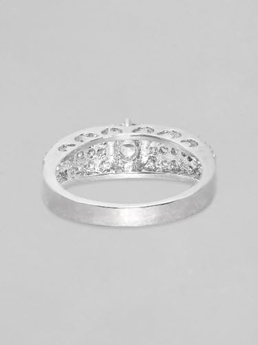 Image of Rubans Ring American Diamond Zirconia Trendy Jewellery Gift for Women & Girls