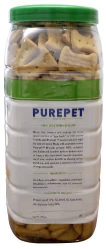 Image of Purepet Chicken and Vegetable Adult Dry Dog Food - 9kg & Wet Cat Food, Real Tuna and Chicken Liver in Gravy, 24 Pouches (24 x 70g) & 100% Vegeterian Biscuit,Dog Treats- Jar, 905g