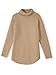 Haloumoning Girls Turtleneck Sweaters Kids Fall Fashion Long Batwing Sleeve Knit Pullover Clothes 3-14 Years Khaki
