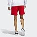 adidas Originals Mens Superstar 3 Stripes Sport Fleece Shorts, Vivid Red/Black, Medium