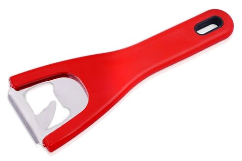 Generic Stainless Steel and Plastic Bottle Tin Can Opener Cutter for Kitchen Home (Red), 15.40 x 5 cm
