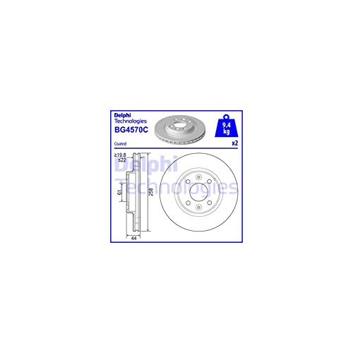 Disques de frein Delphi Technologies BG4570C pour un freinage arrière stable - 2