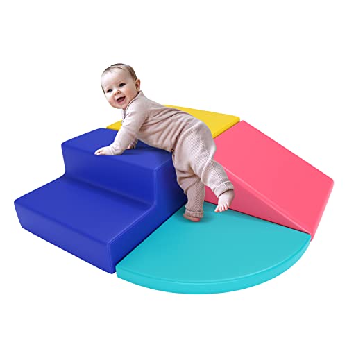 Building Blocks,Climb And Crawl Activity Play Set,Lightweight Foam Shapes For Climbing,Crawling And Sliding, Safe Foam Playset For Toddlers And Preschoolers (Classics, 4Pc) #TOP8